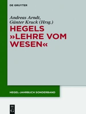 cover image of Hegels "Lehre vom Wesen"